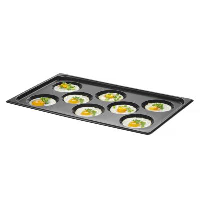 Podnos s nepřilnavým povrchem CONVECTOMAT EGGPLATE, HENDI, GN 1/1, Černá, 530x325x(H)26mm | 808856